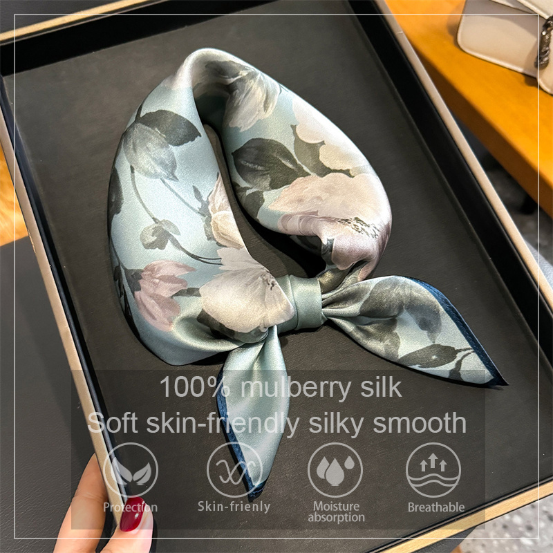 Scarf Silk Square - 100% Seide Schal Bandana Frauen Platz