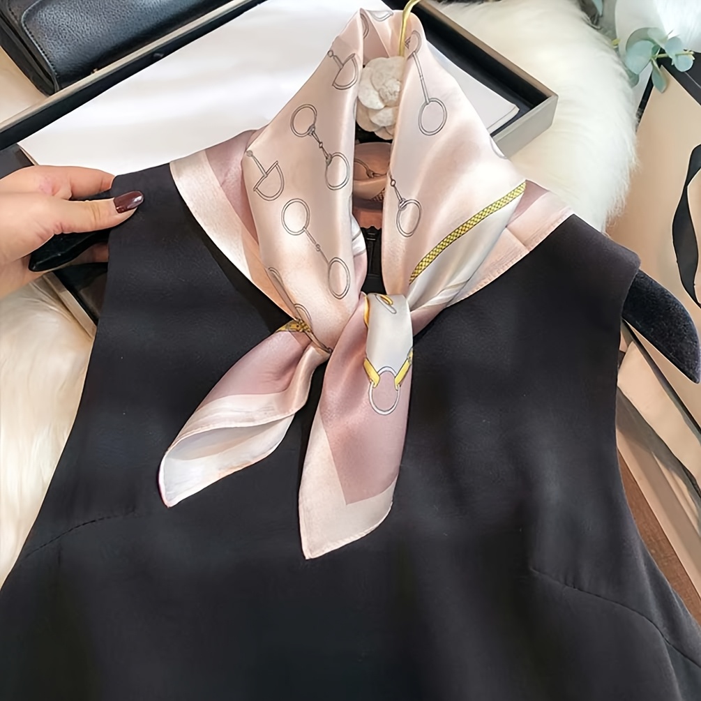 Scarf Silk Square - Luxuriöses 100% Reines Seidentuch Elegantes Geometrisches