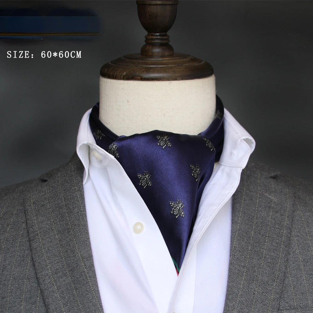 Face Scarf Mask - Britischer Herren-Seidenschal, kleines quadratisches Handtuch, Satin-Seidentuch,